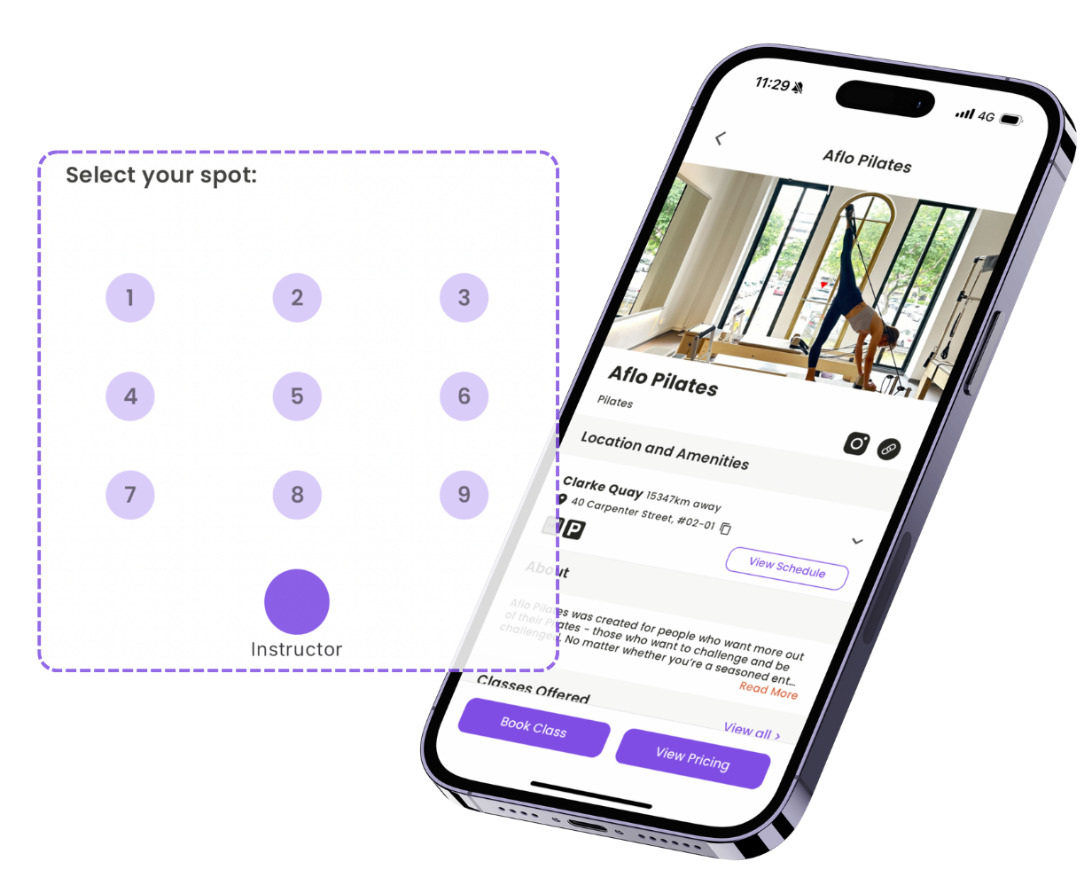 spot-booking-pilates-studio-vibefam